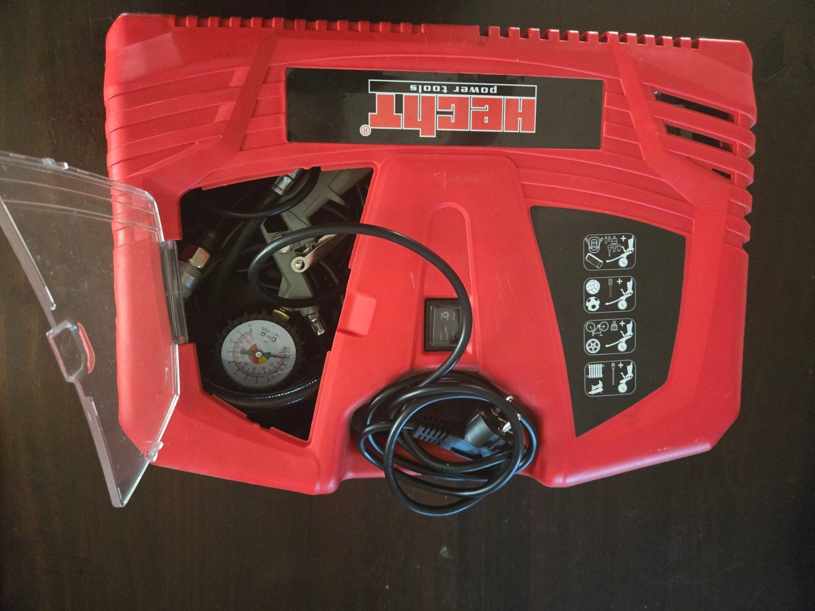 Hecht Koffer Compressor - Weinig gebruikt, 6 tot 10 bar, Ophalen of Verzenden, Zo goed als nieuw, Minder dan 200 liter/min