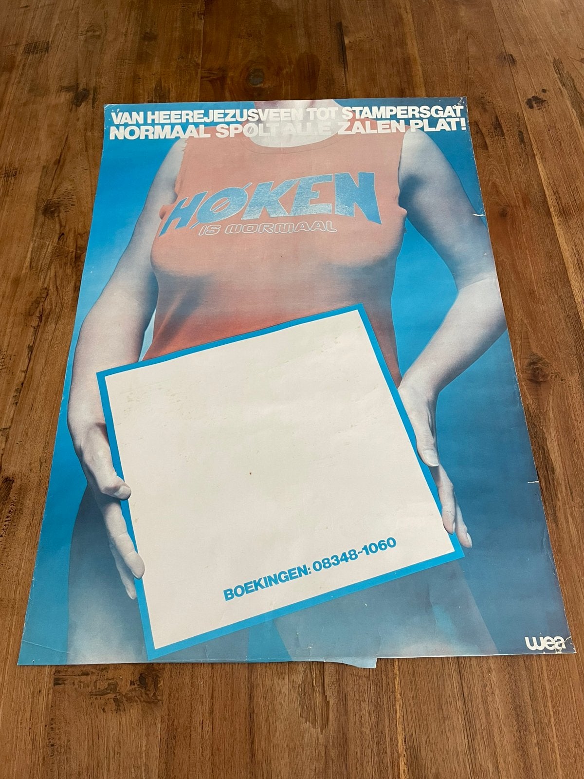 Poster Normaal - Hoken is Normaal, Verzamelen, Posters, Ophalen of Verzenden, Gebruikt, A1 t/m A3, Muziek