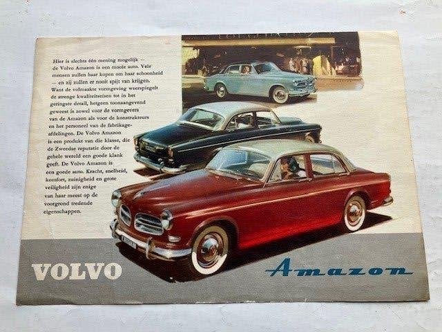 Volvo Amazon Leaflet NL 1958 - Originele Folder, Ophalen of Verzenden, Gelezen, Volvo