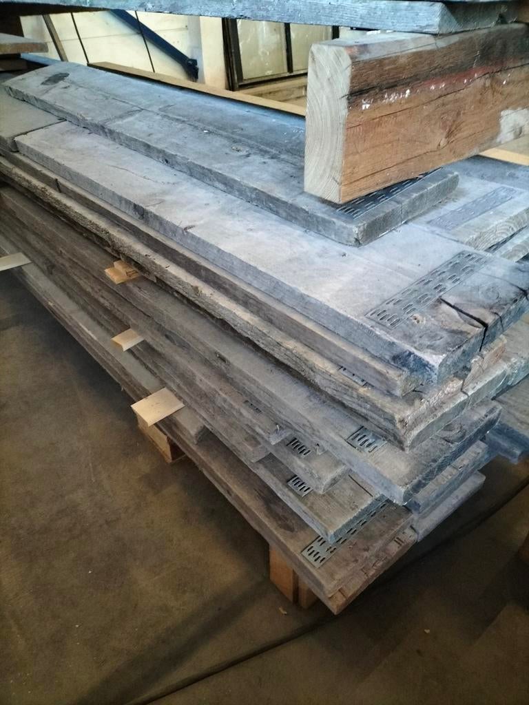 Gebruikte steigerplanken, Doe-het-zelf en Verbouw, Hout en Planken, Gebruikt, 25 tot 50 mm, Ophalen of Verzenden, Plank