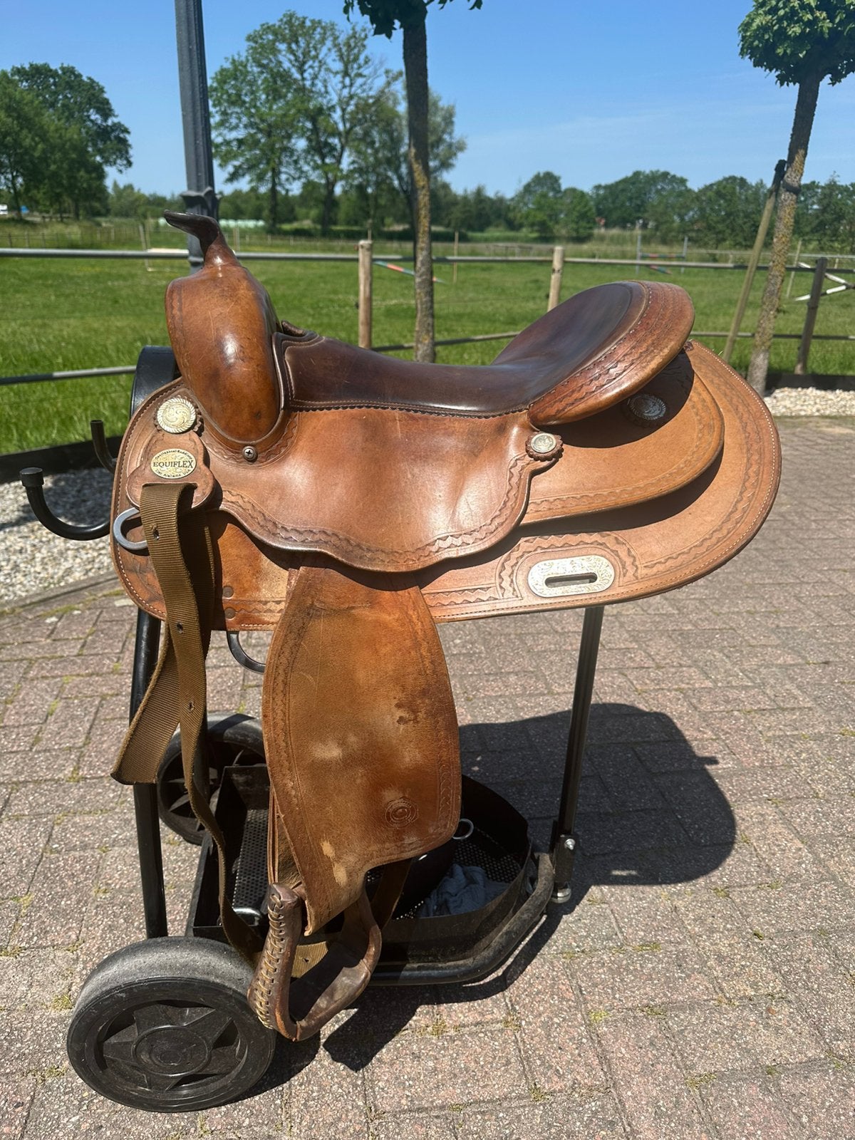 Continental Equiflex Westernzadel + Texas zadel, Dieren en Toebehoren, Ophalen, Zo goed als nieuw, Western