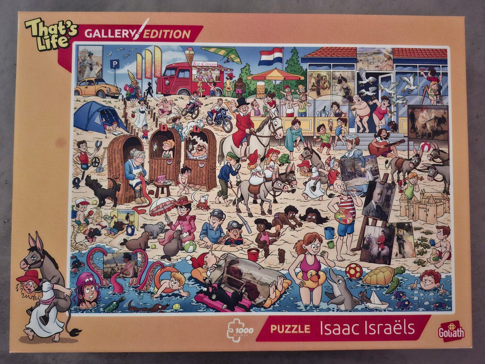 Goliath That's Life Gallery Edition, aan het strand, 1000 st, Hobby en Vrije tijd, Denksport en Puzzels, Ophalen of Verzenden