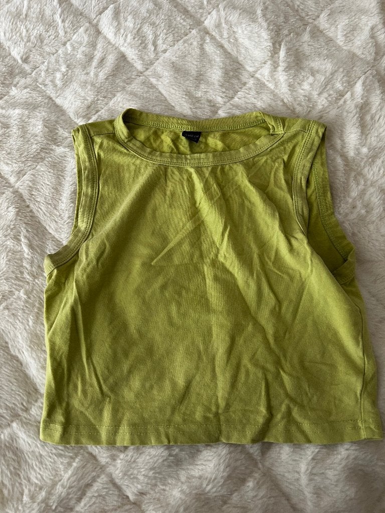 Groene top, Ophalen of Verzenden, Zo goed als nieuw, Groen, Zonder mouw