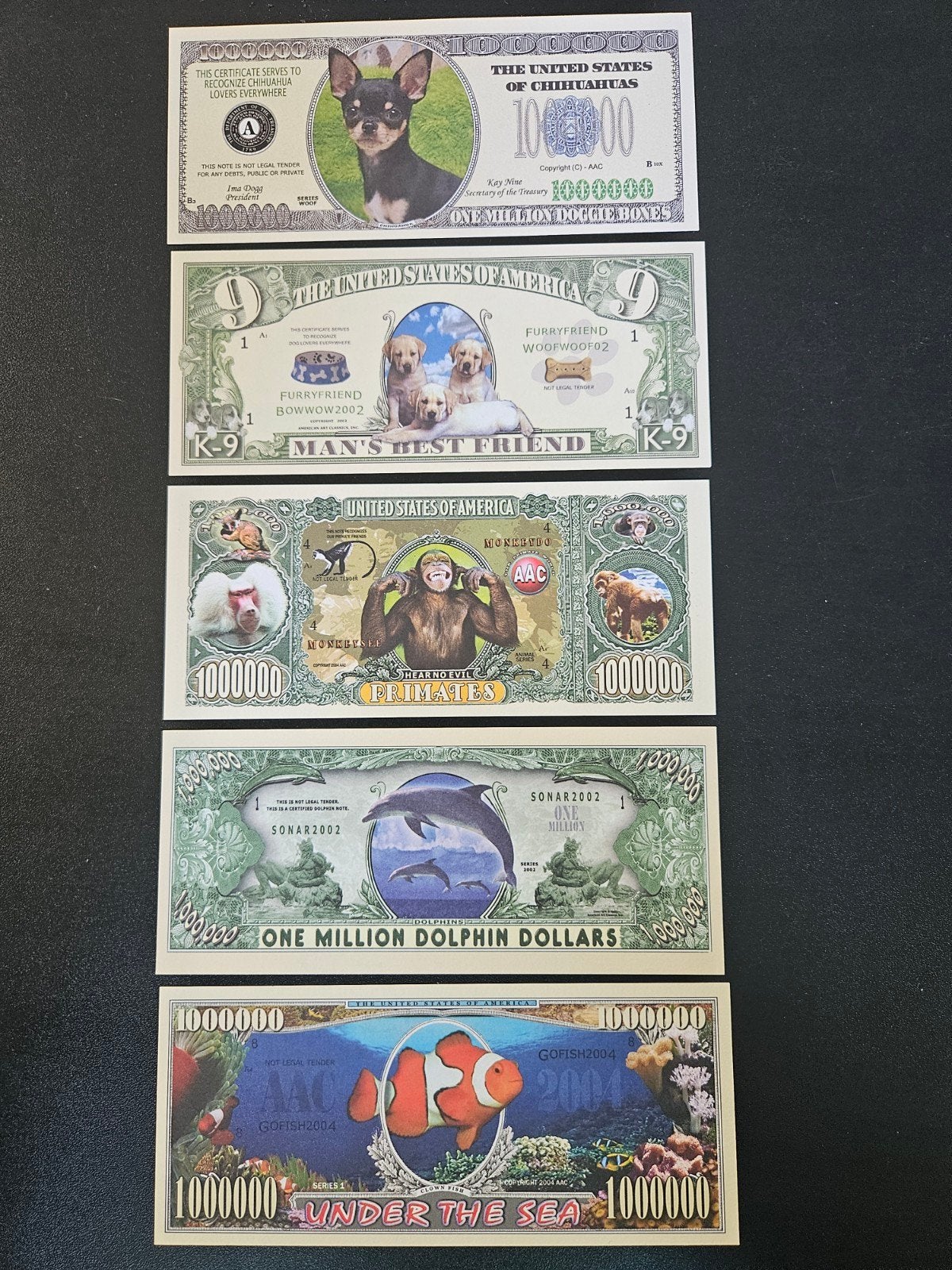 Fantasy dollars per stuk, Verzenden, Noord-Amerika, Los biljet