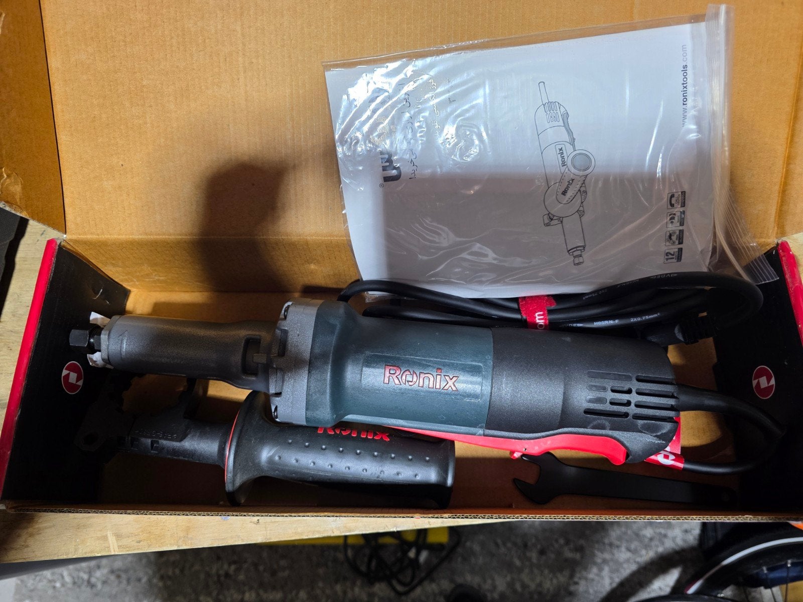 Ronix langnek rechte slijper, 6mm spantang, Ophalen of Verzenden, Nieuw, 600 tot 1200 watt, Overige typen