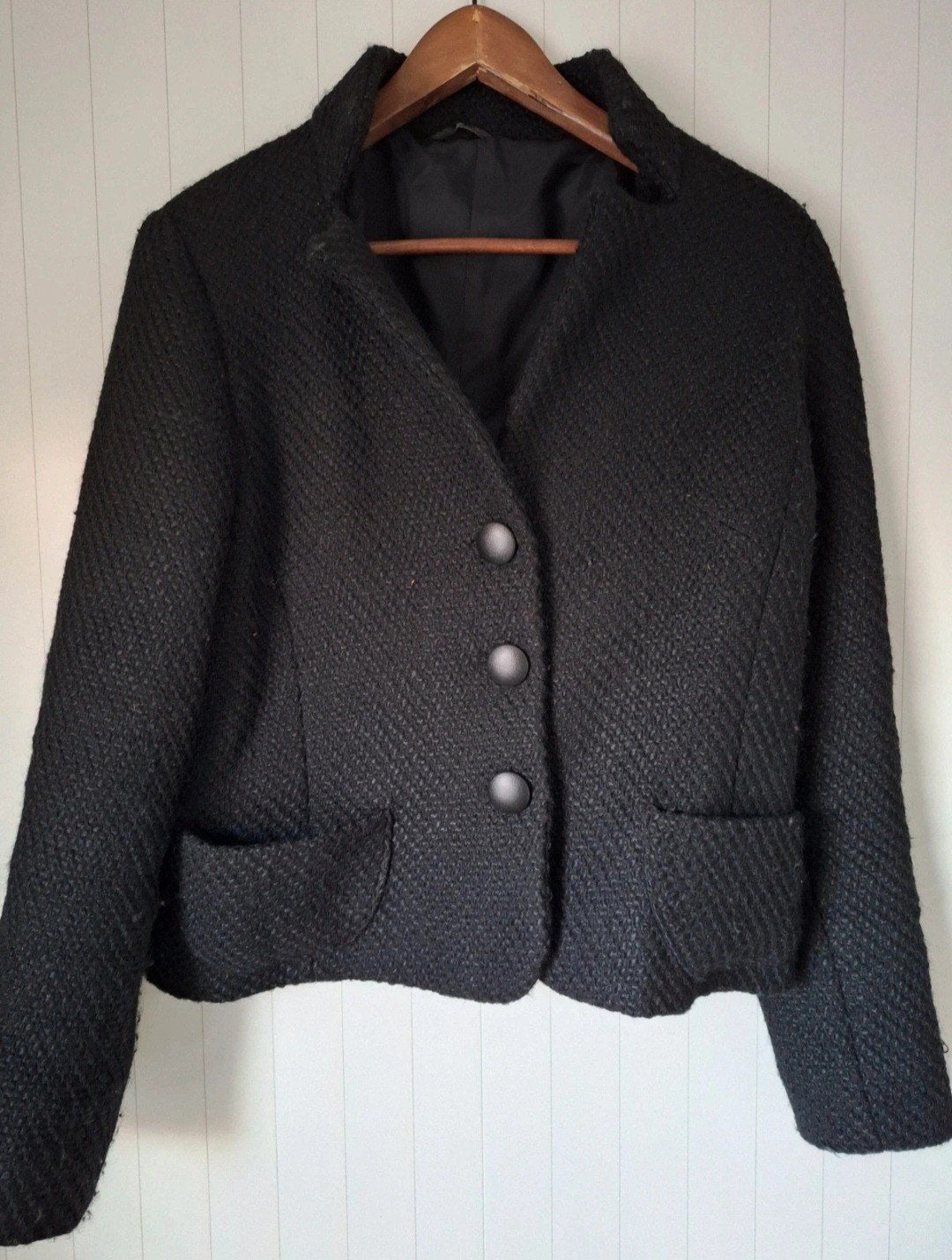 Mooi zwart jasje mt M, Kleding | Dames, Jasjes, Kostuums en Pakken, Ophalen of Verzenden, Zo goed als nieuw, Zwart