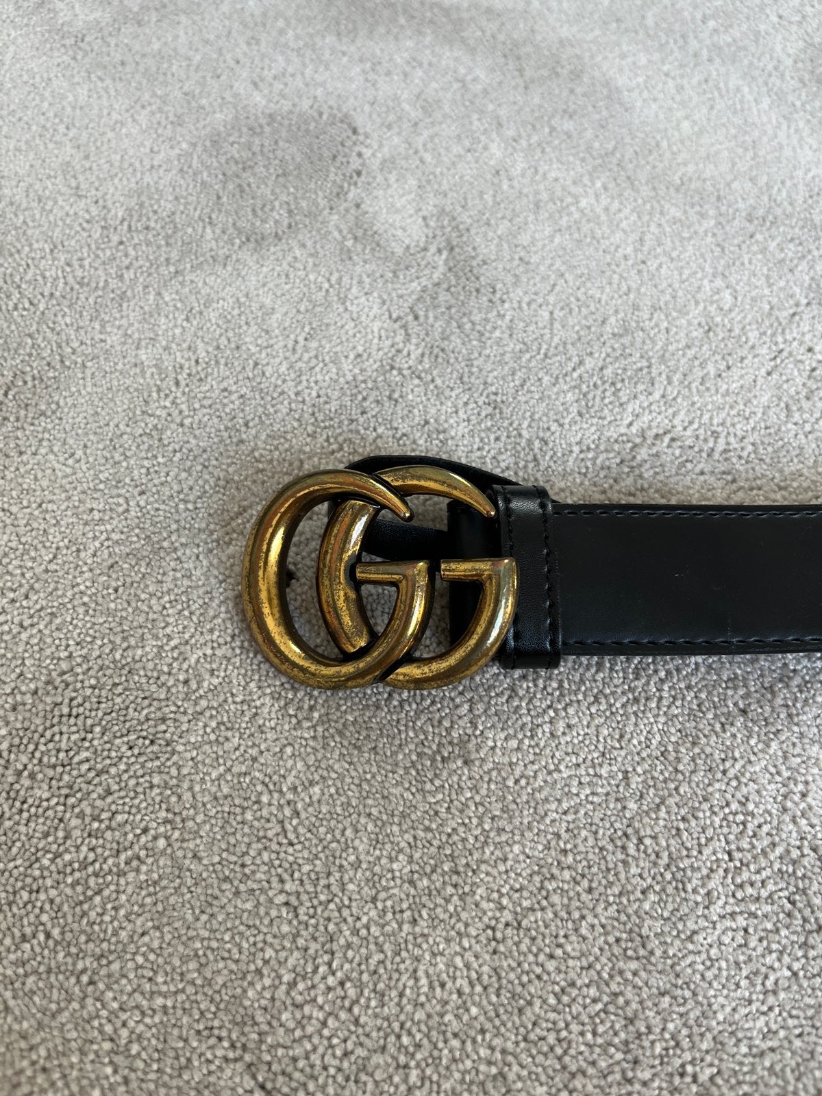 Riem zwart 105 goud kleur gesp, Ophalen of Verzenden, Zo goed als nieuw, Zwart, 100 cm of meer