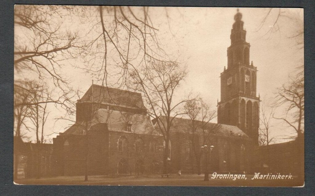 Oude Ansicht - Groningen Martinikerk - Gr., Ophalen of Verzenden, 1940 tot 1960, Ongelopen, Groningen