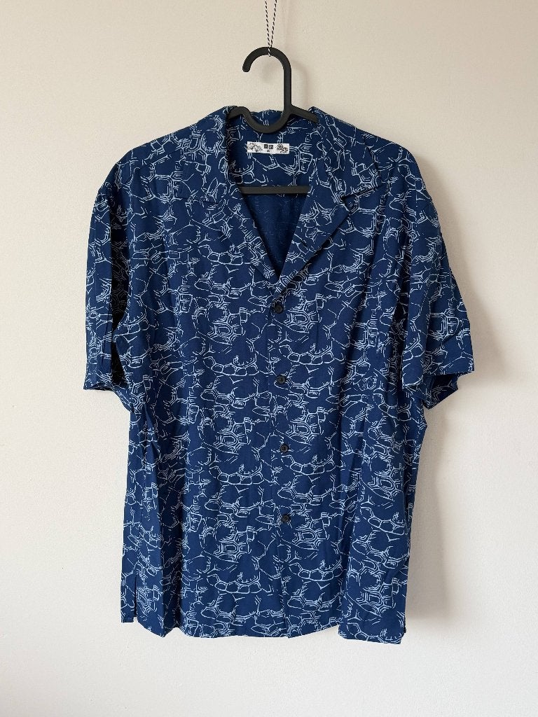 Uniqlo blouse blauw / wit print maat XS M, Kleding | Dames, Blouses en Tunieken, Maat 38/40 (M), Nieuw, Uniqlo, Verzenden