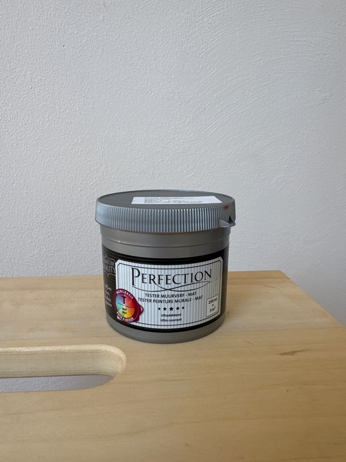 Perfection Tester Muurverf 250ml kleur Uitgesproken, Nieuw, Ophalen of Verzenden, Verf, Grijs