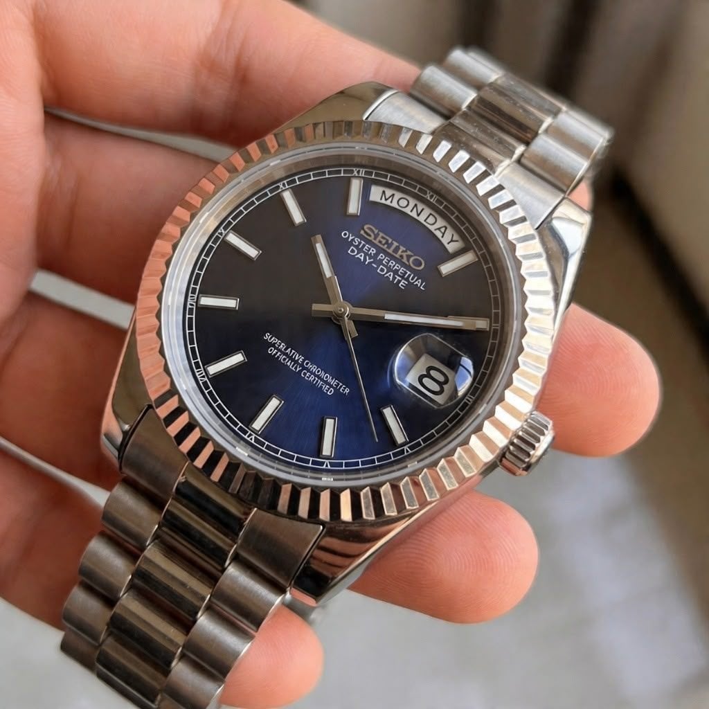 Seiko Presidential Blue Automatic | 40MM, Polshorloge, Nieuw, Ophalen of Verzenden, Seiko