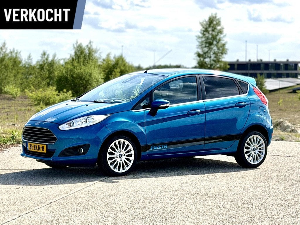 Nette Ford Fiesta 1.0 EcoBoost *Titanium*, Voorwielaandrijving, Euro 5, 101 pk, Blauw