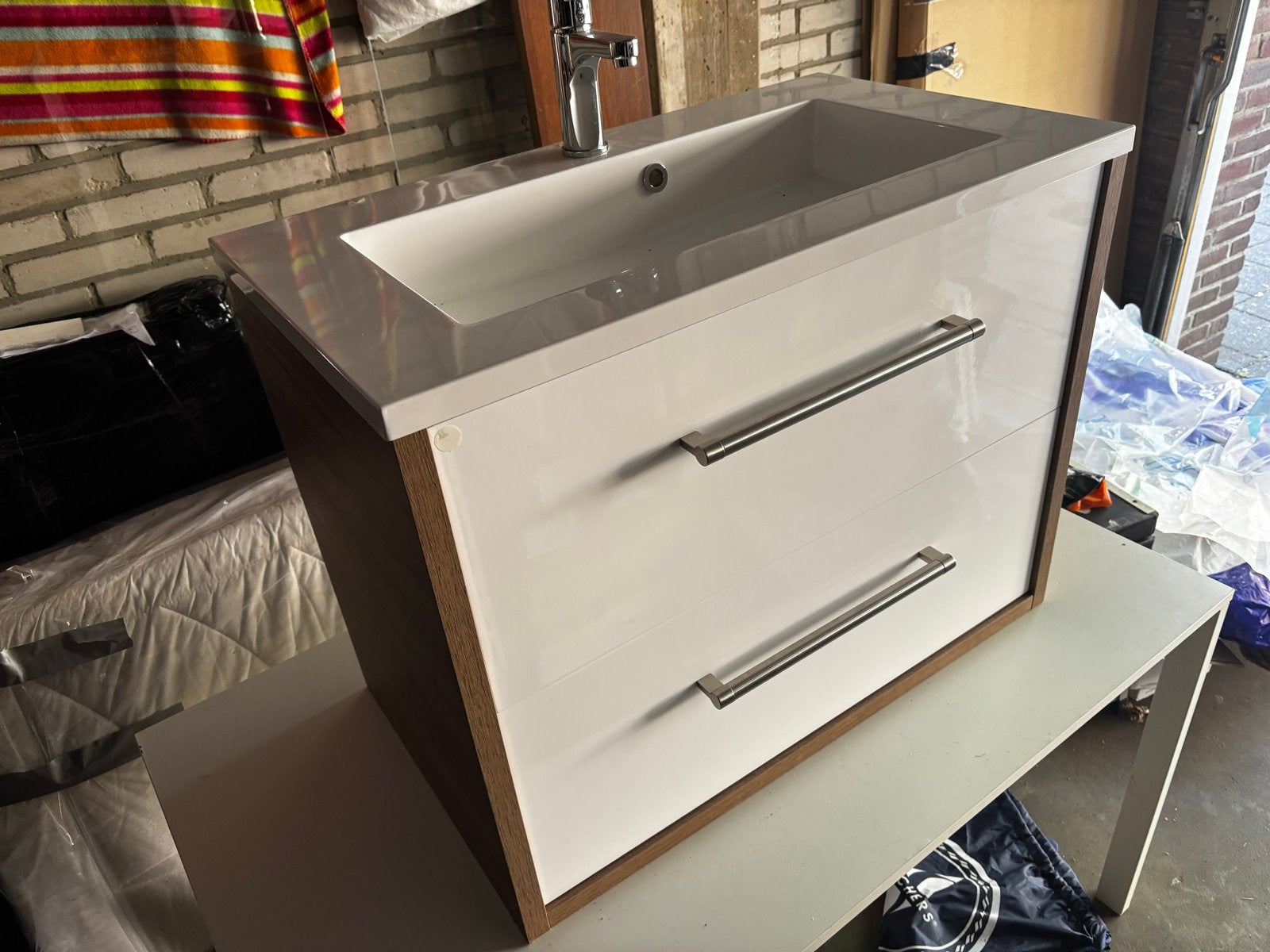 Nieuw badmeubel helemaal compleet., Ophalen, Nieuw, Wastafel