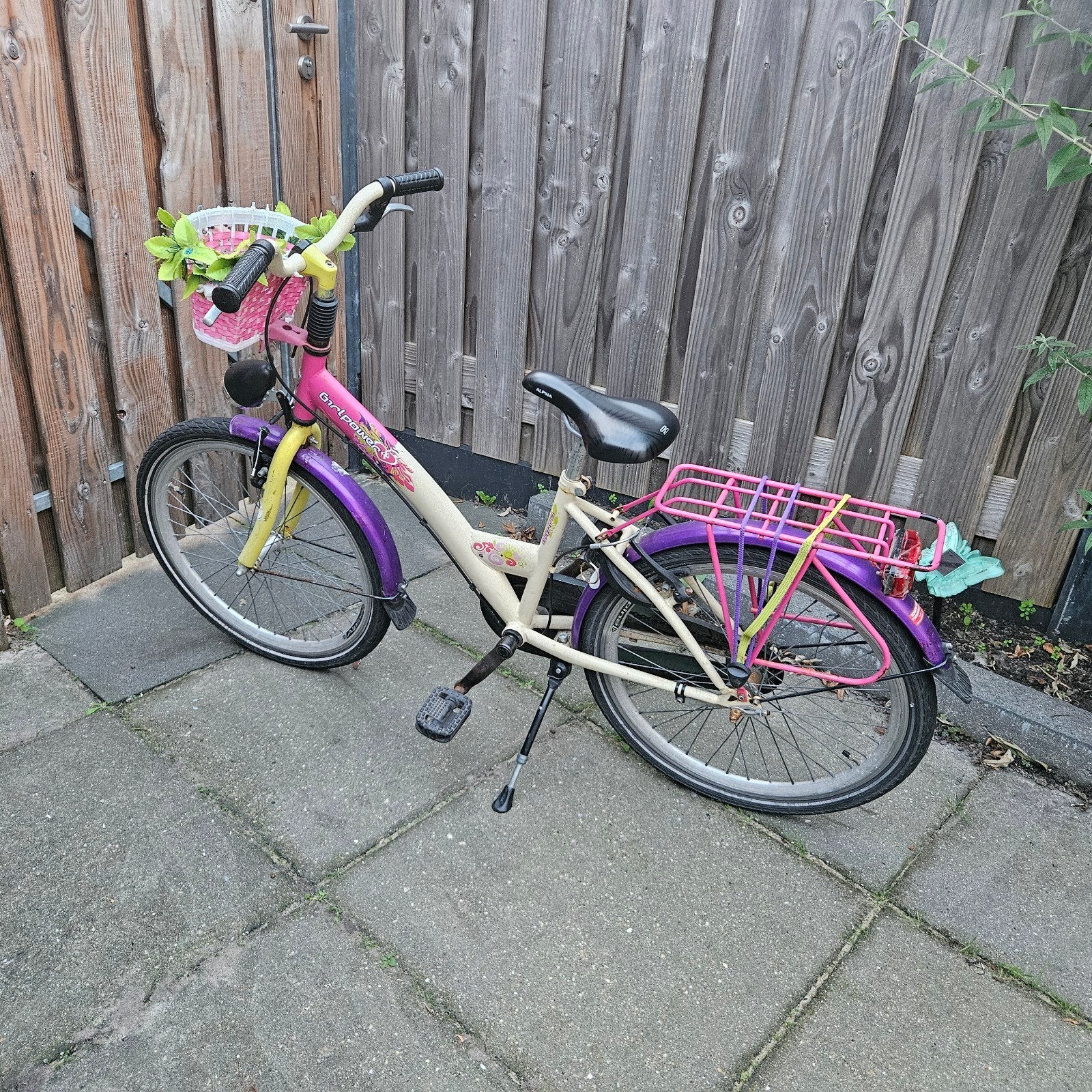Alpina Girlpower kinderfiets 22 inch, Ophalen, 22 inch, Gebruikt, Velgrem
