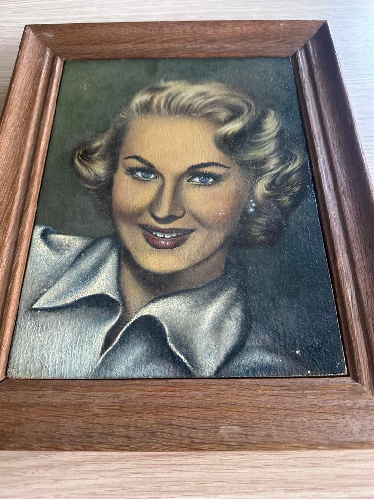 Gesigneerd Schilderij 'Laura la Plante' - Jaren '30 Portret, Ophalen of Verzenden