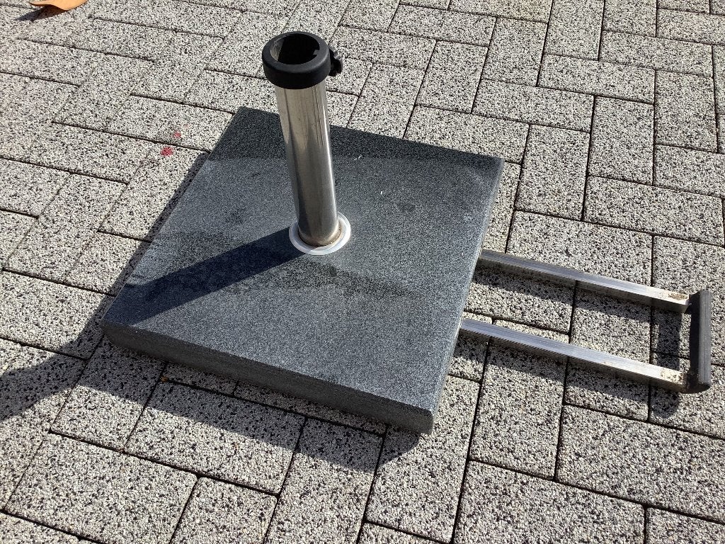 Waspaal  droogmolen voet graniet ca 40 kg handvat, Tuin en Terras, Ophalen, Zo goed als nieuw, Wasrek