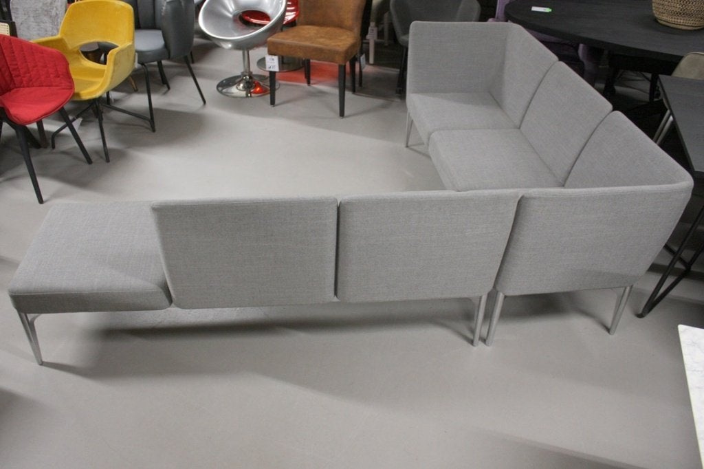 Luxe bank hoekbank Social Pedrali design grijs wachtruimte, Ophalen, Modern design, Minder dan 75 cm, Hoekbank