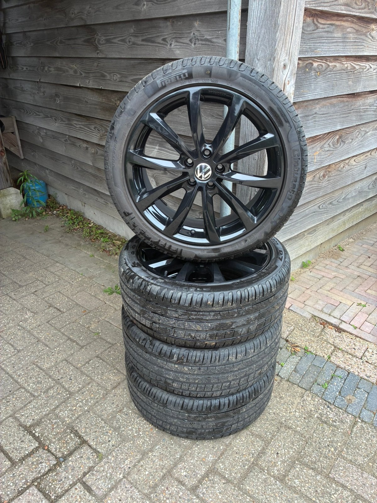 Velgen zwart 5x100 17 inch volkswagen Polo, Ophalen, 215 mm, 17 inch, Zomerbanden