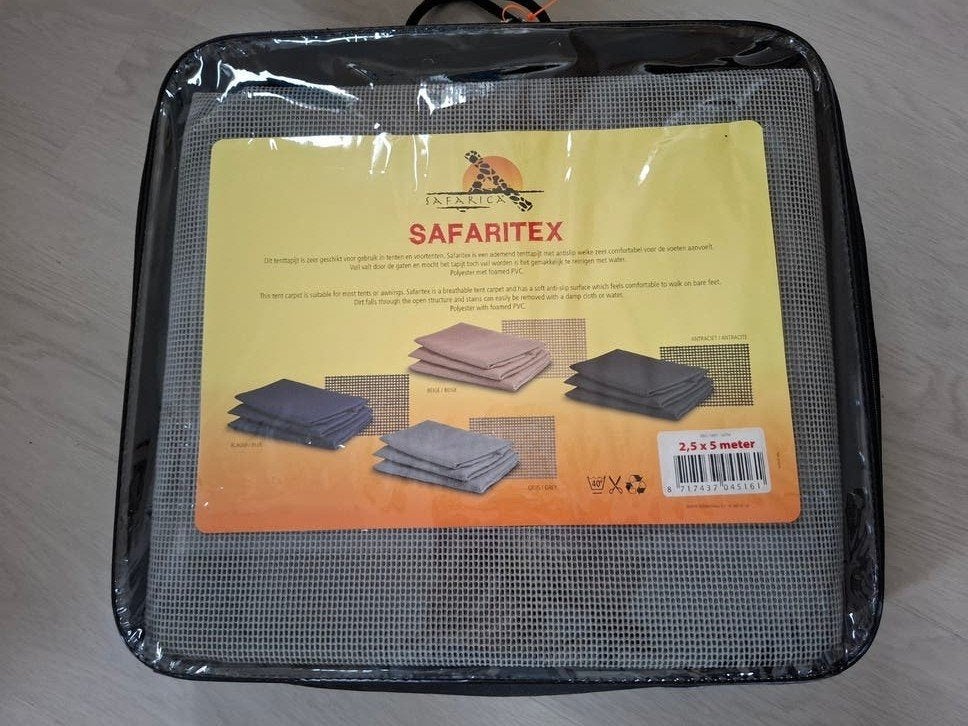 Nieuw! Safaritex Grondzeil Grijs 2.5 x 5 meter, Caravans en Kamperen, Ophalen, Nieuw