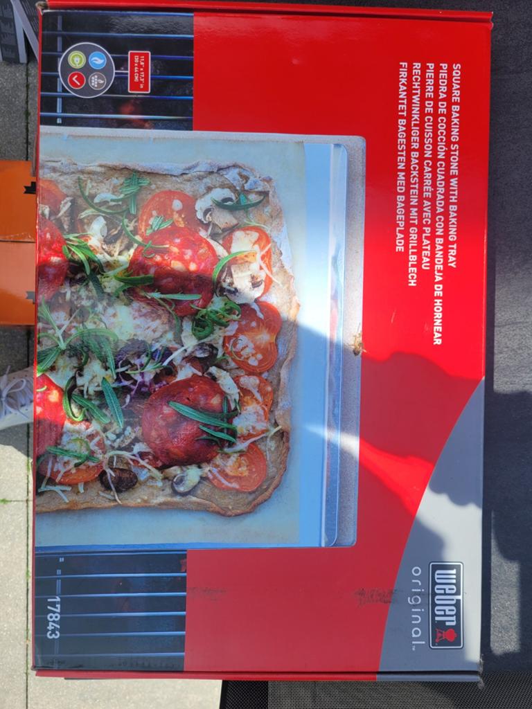 Weber pizzasteen met bakplaat - 30x44 cm, Ophalen of Verzenden, Gebruikt, Weber