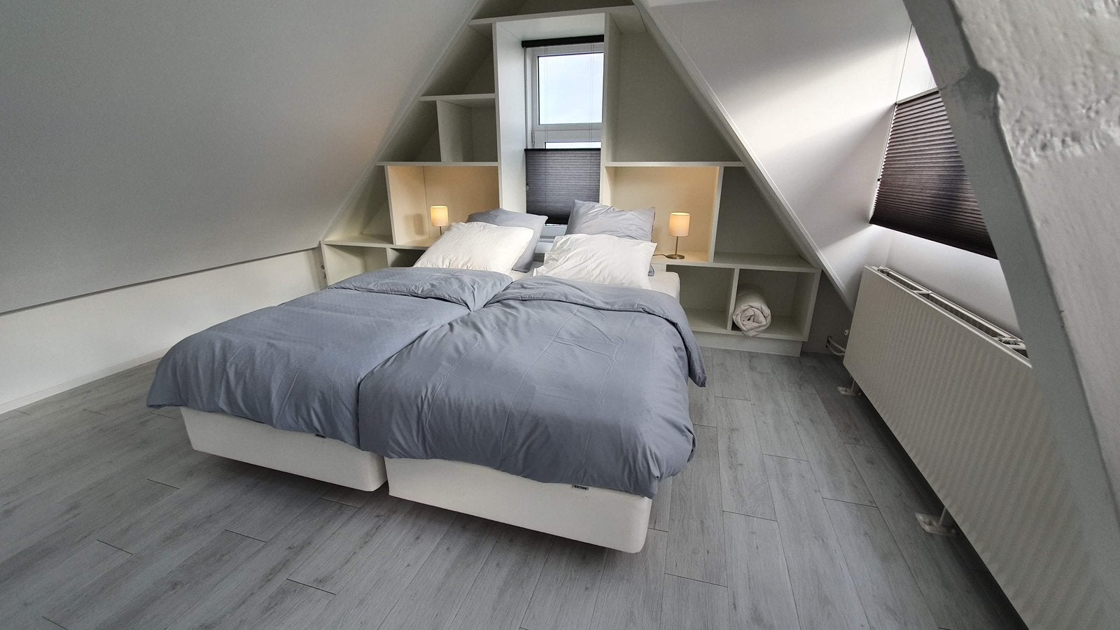 Ikea Sultan Atna boxsprings (evt + Hovag matrassen), Ophalen, 90 cm, Wit, Tweepersoons