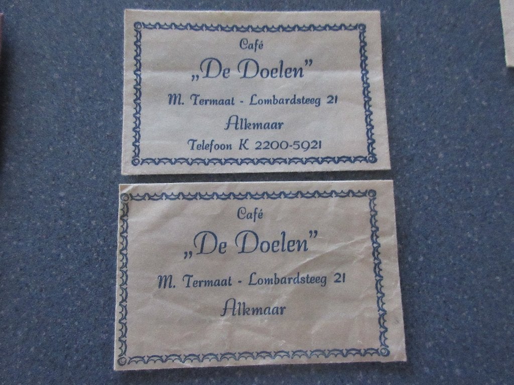 2 x Alkmaar, café De Doelen, Verzenden, Nederland