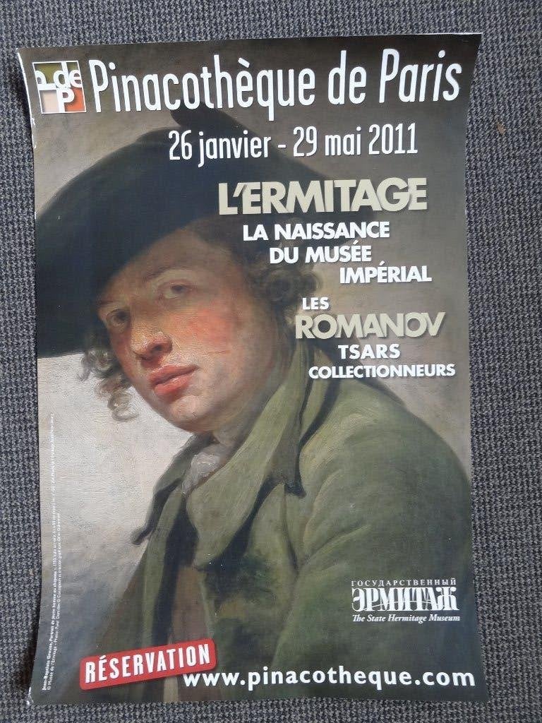 affiche Pinacothèque de Paris, L'Ermitage,les Romanov, Tsars, Verzenden