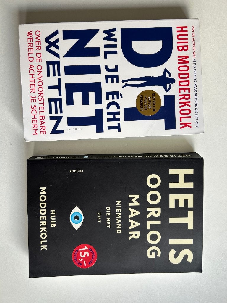 Twee boeken Huib Modderkolk, Ophalen, Zo goed als nieuw, Huib Modderkolk, Nederland