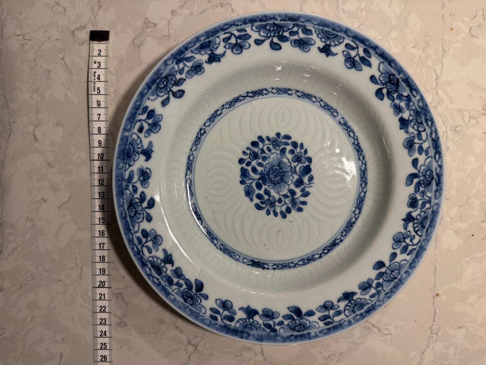 Chinees porseleinen bord, blauw-wit decor, Antiek en Kunst, Ophalen of Verzenden