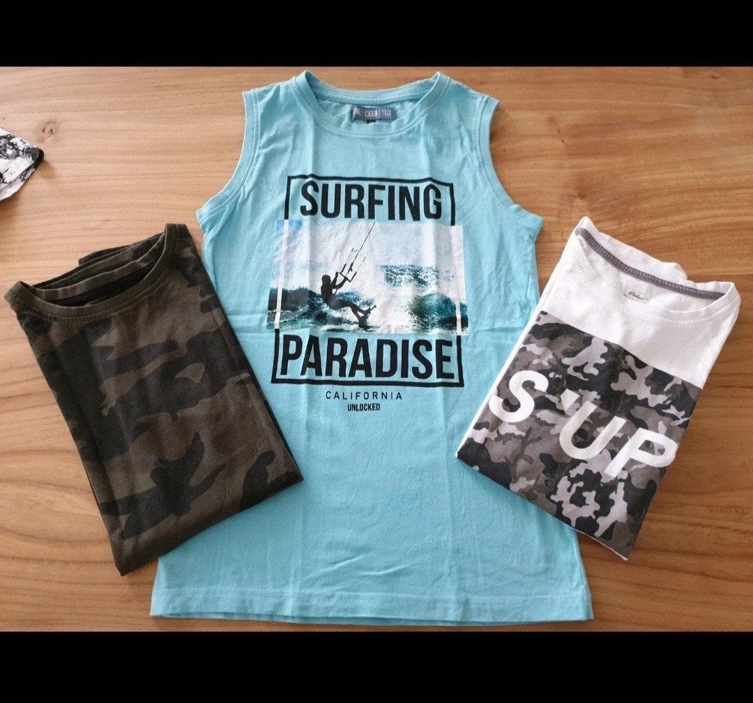 3 jongens shirts maat 146 - Zomerse set, Kinderen en Baby's, Kinderkleding | Maat 146, Ophalen of Verzenden, Gebruikt, Jongen