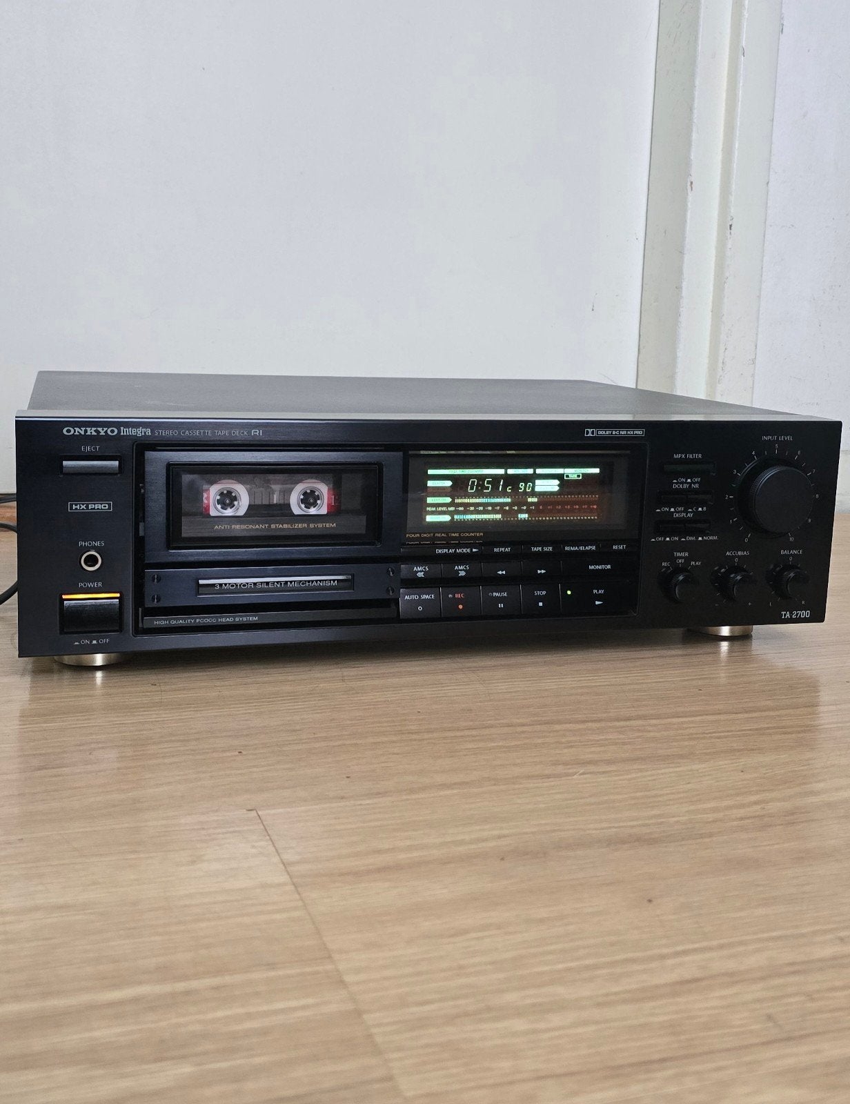 Onkyo Integra TA-2700 Stereo Cassette Tape Deck, Ophalen of Verzenden, Enkel, Overige merken, Tape counter