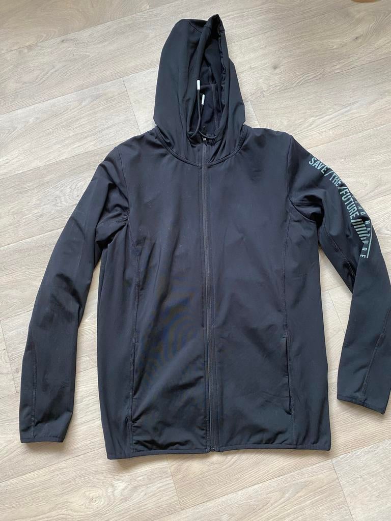 Zwart sportvest / trainingsjack - Maat L (nieuwstaat), Maat 52/54 (L), Fitness, Zwart, Ophalen of Verzenden
