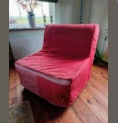 IKEA Lycksele slaapfauteuil - Gebruikt, goede staat, Ophalen, Gebruikt, Eenpersoons, Rood