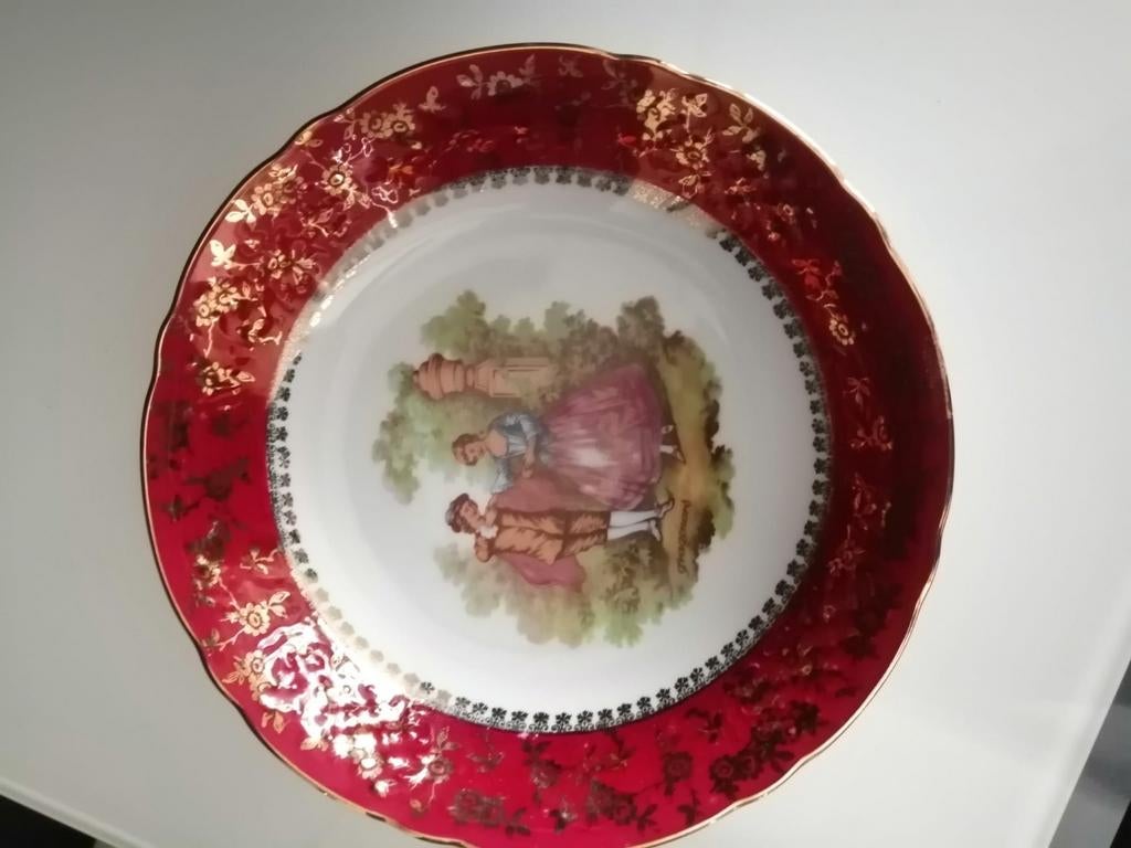 Antiek Bavaria Art Limoges Porseleinen Sierbord, Ophalen of Verzenden