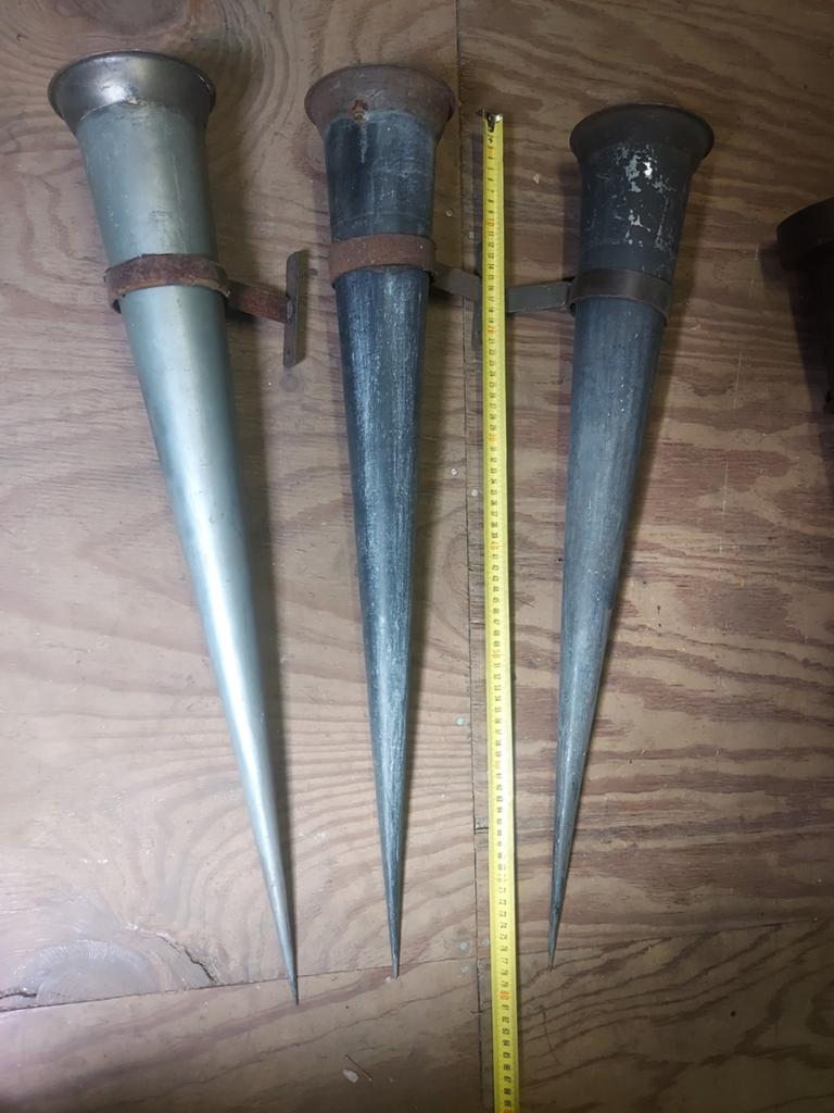 Set van 5 oude Metalen Tuinfakkels/Fakkels, Ophalen