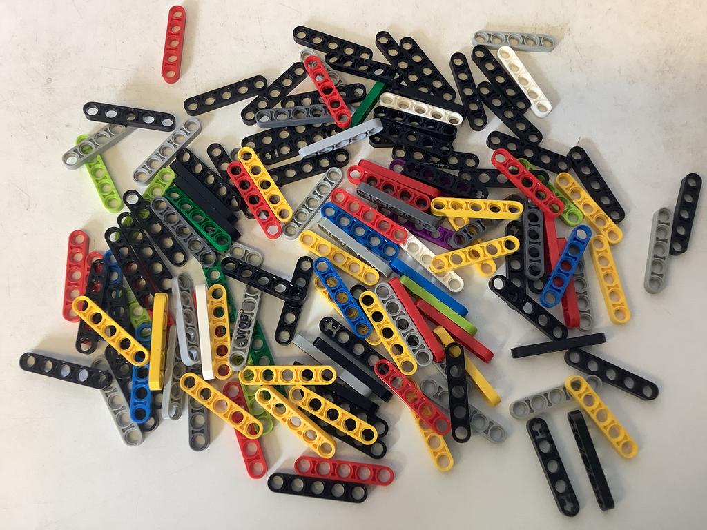 Lego technic hefbalk 1x5 dun, Ophalen of Verzenden, Gebruikt, Losse stenen, Lego