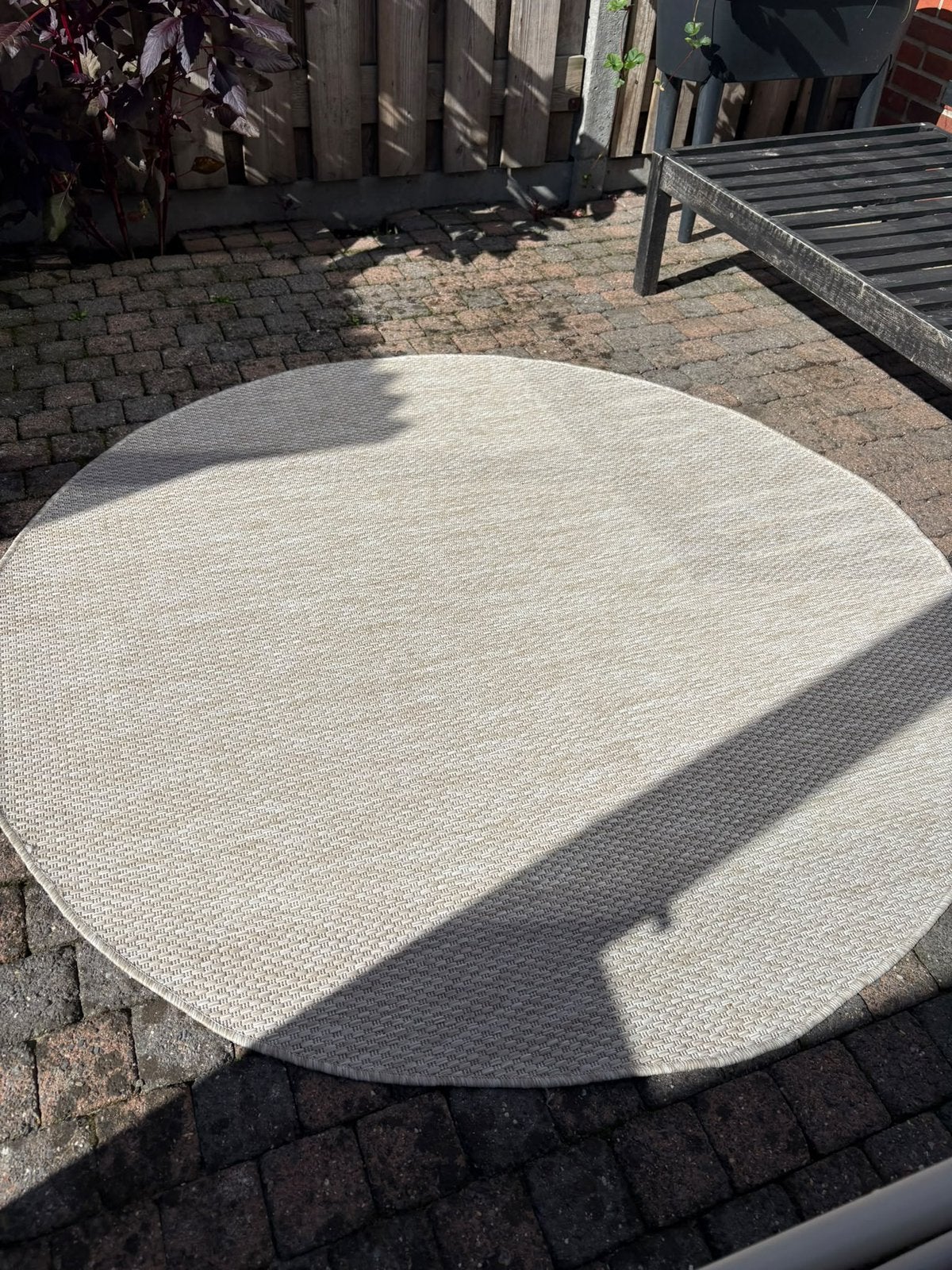 Foto 2 van Binnen- buitenkleed van Volero - rond - 160 cm - zand
