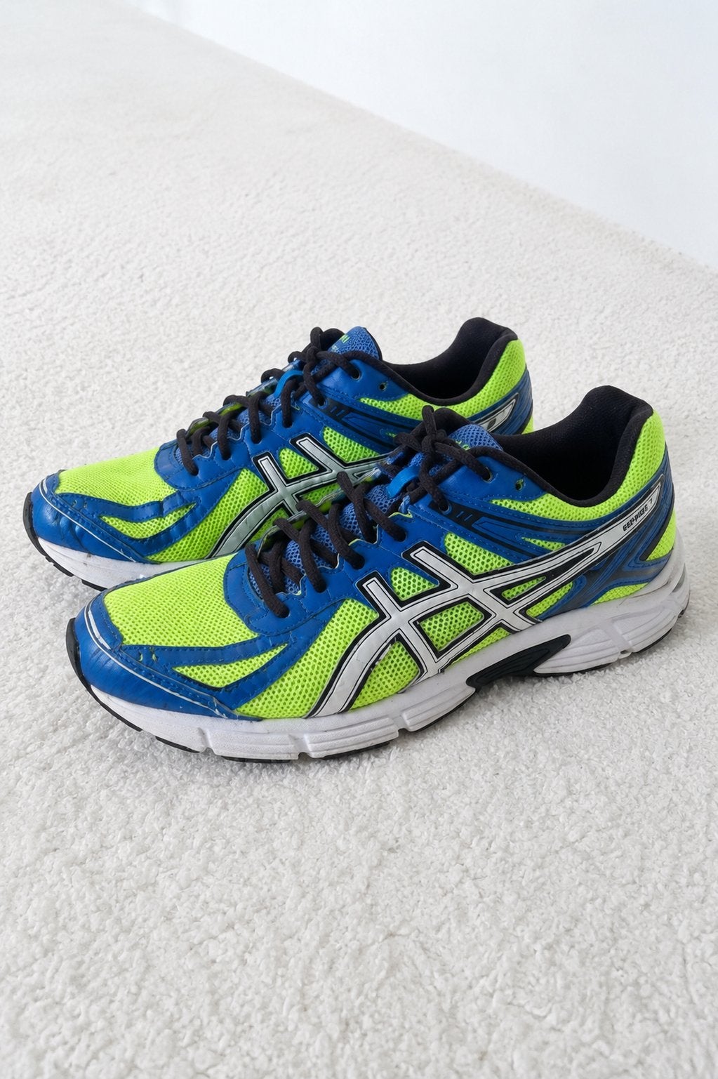 ASICS GEL-PULSE 7 Men’s Retro Running Shoes Blue/Lime –, Gebruikt, Hardloopschoenen, Verzenden, Hardlopen