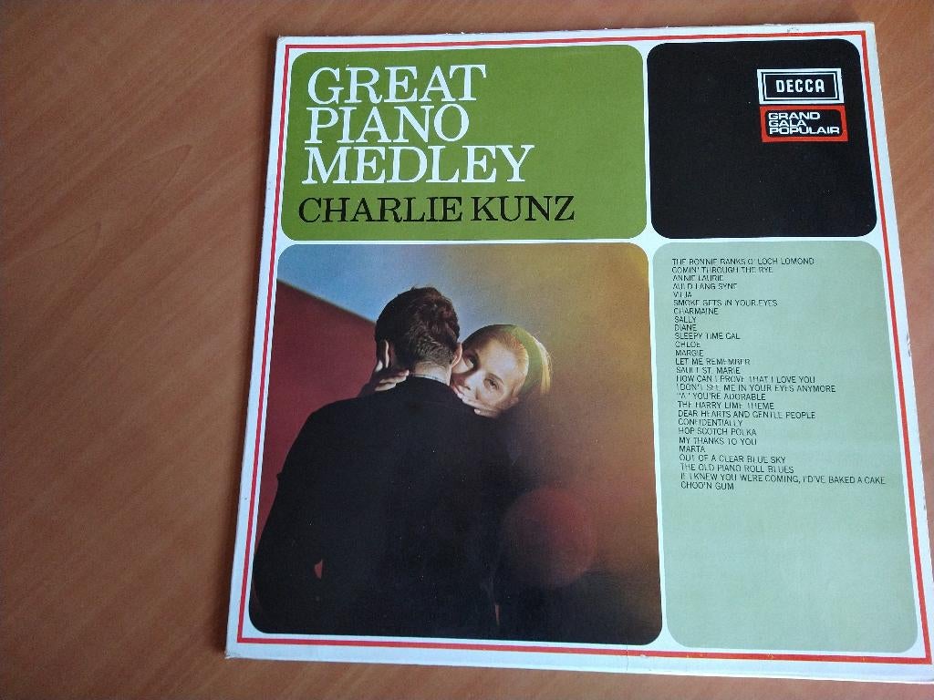 LP Charlie Kunz – Great Piano Medley, Kamermuziek, Ophalen of Verzenden, Zo goed als nieuw, Romantiek
