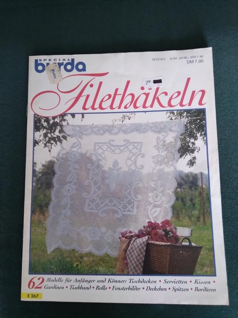 Burda Filethäkeln Augustus 1994 incl. patronen, Hobby en Vrije tijd, Naaien en Fournituren, Ophalen of Verzenden, Gebruikt, Overige typen