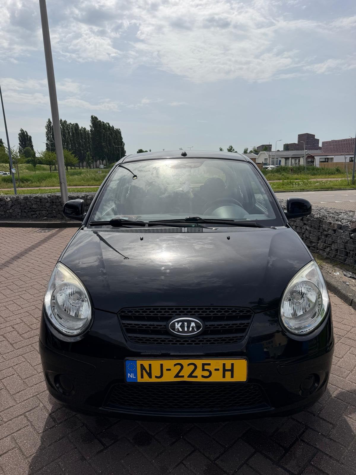 Kia Picanto 1.1 2010 Zwart Nieuw APK, Auto's, Stof, 4 cilinders, Zwart, 823 kg