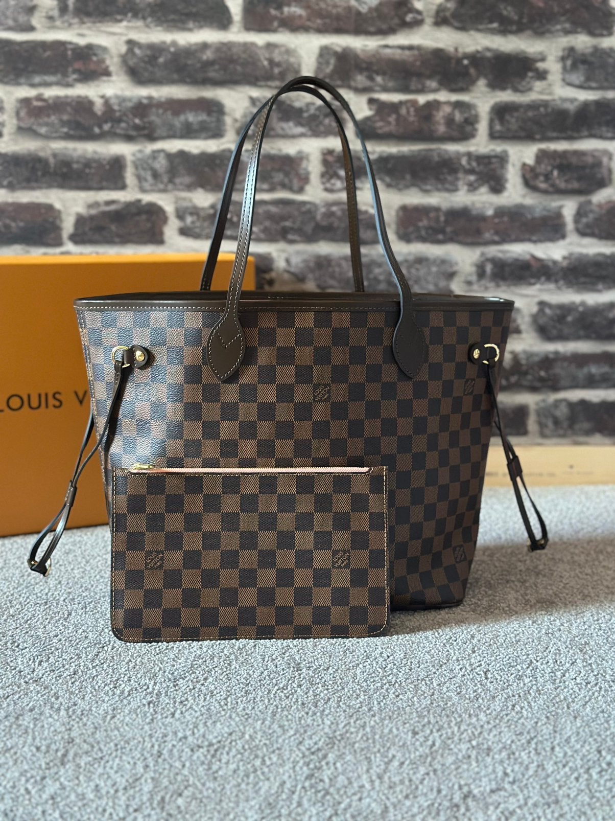 ORIGINEEL Louis Vuitton Damier Ebene MM - perfecte staat, Ophalen of Verzenden, Zo goed als nieuw, Bruin, Schoudertasje
