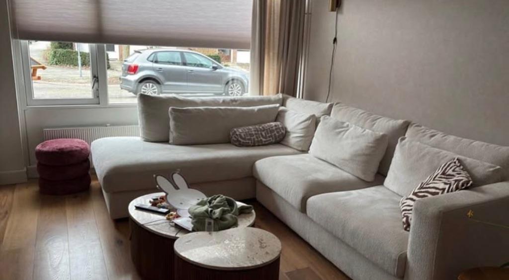 Crème hoekbank links zen lifestyle, 250 tot 300 cm, Gebruikt, Japanse, 75 tot 100 cm