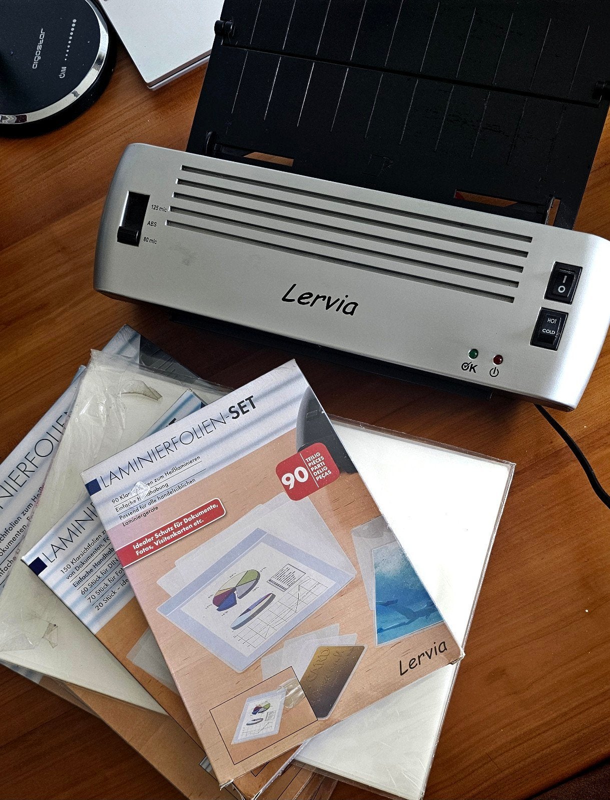 Lervia lamineerapparaat met ruime voorraad lamineervellen, Ophalen of Verzenden