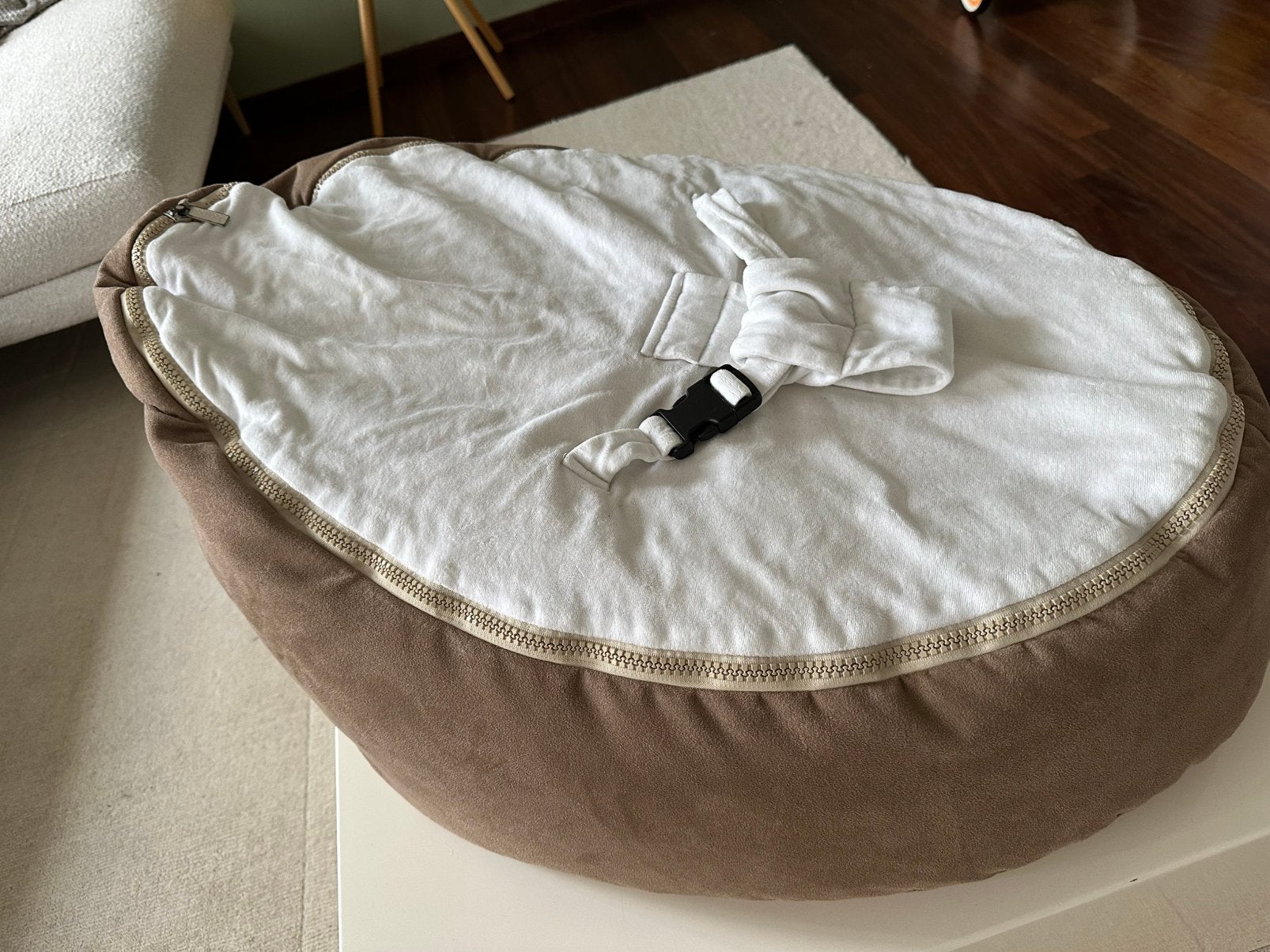Doomoo seat, wit-beige(bruin), Ophalen, Gebruikt, Beige, Zitzak