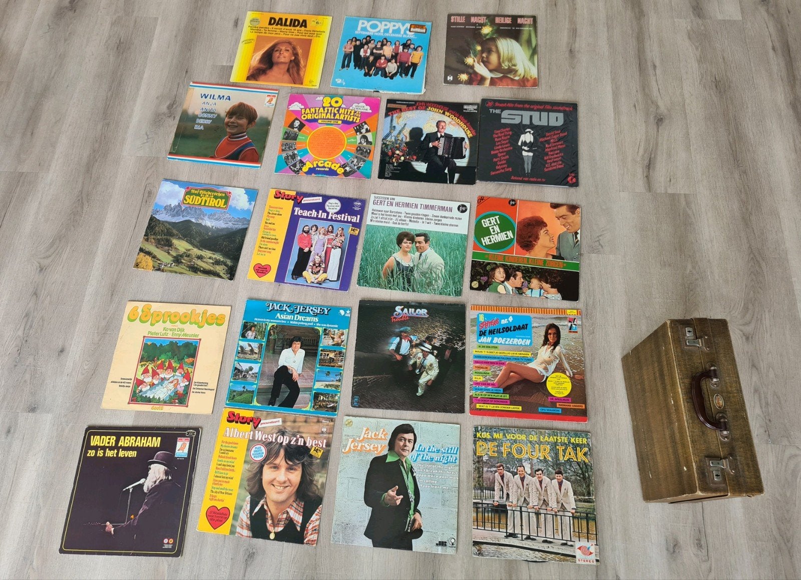 19x Diverse vinyl platen (incl. koffer), Ophalen of Verzenden, Gebruikt, Overige formaten, Overige genres