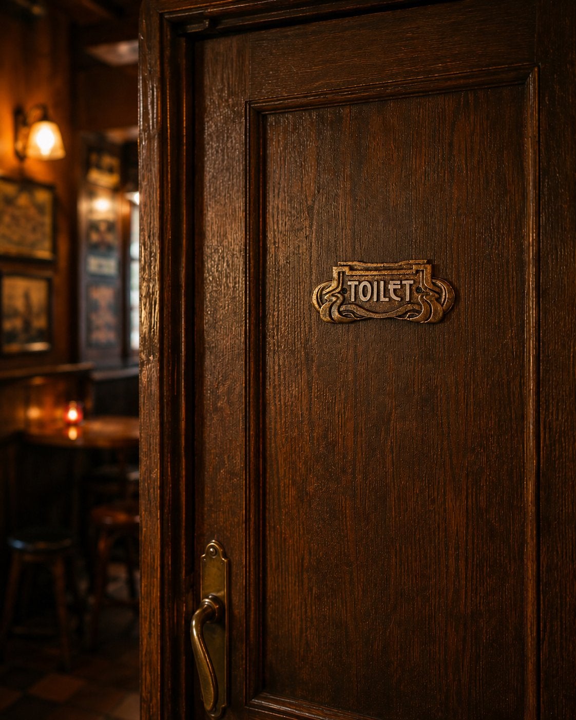 Gietijzeren bordje ‘Toilet’  Art Deco, Ophalen of Verzenden, Gebruikt
