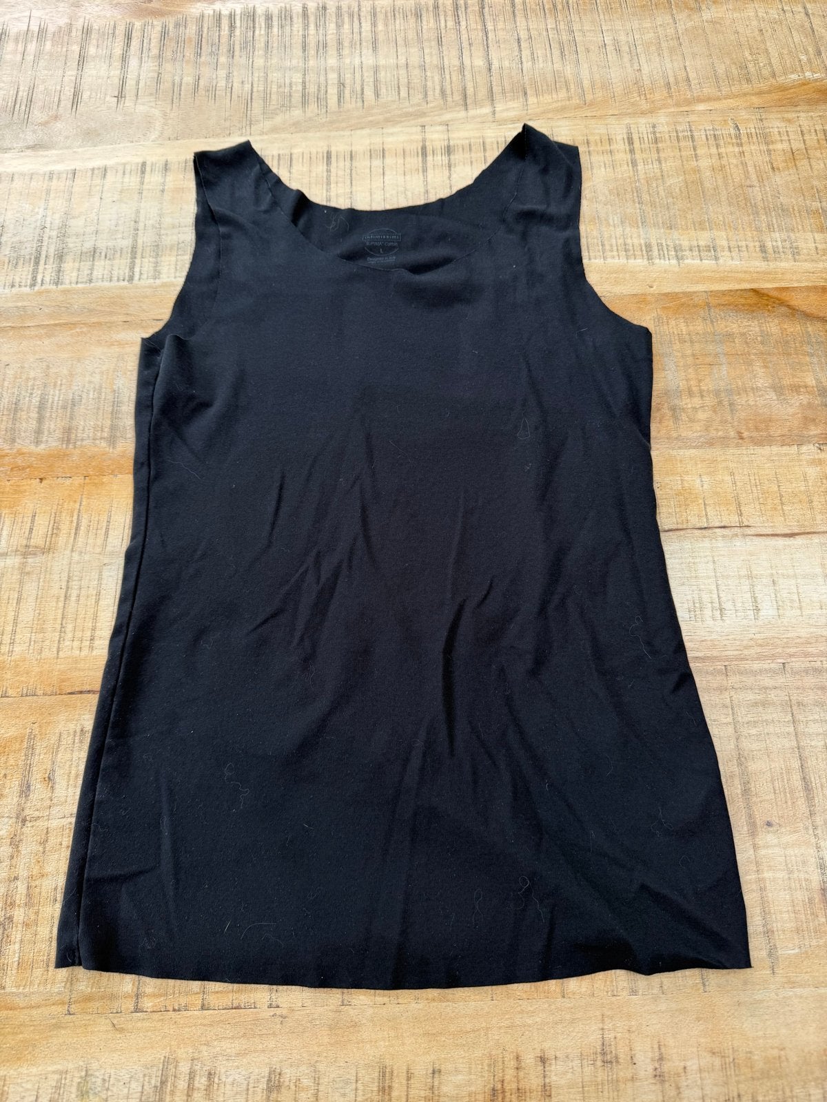 Intimissimi Zwarte Supima Katoenen Top Maat L, Zwart, Maat 42/44 (L), Ophalen of Verzenden, Zo goed als nieuw
