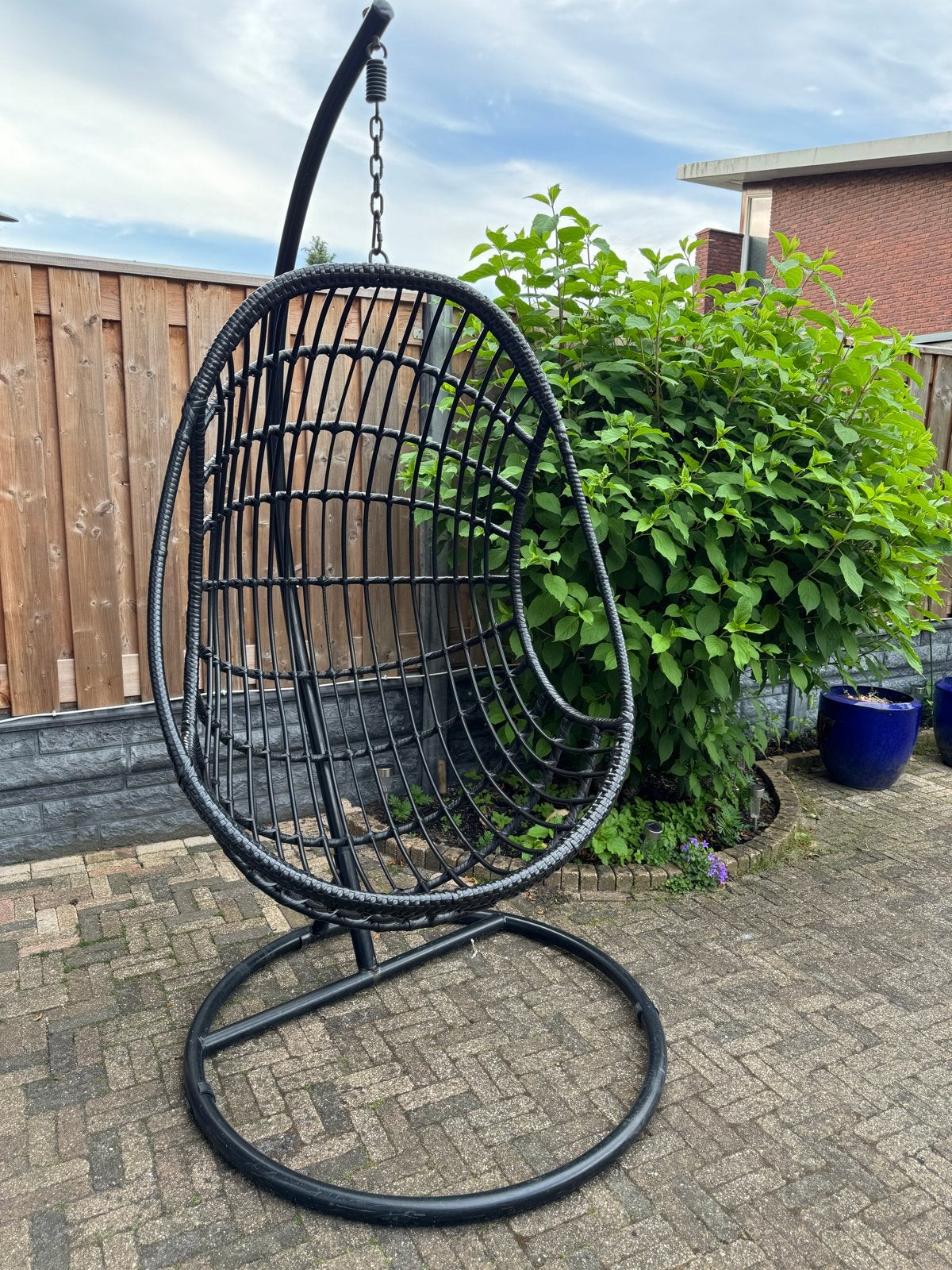 Egg chair / Hangstoel, Tuin en Terras, Tuinstoelen, Ophalen of Verzenden, Gebruikt, Wicker