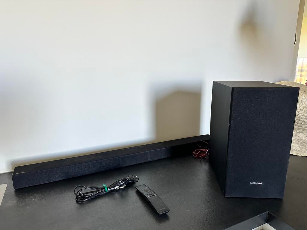 Samsung Soundbar HW-T420/XN met Subwoofer, Audio, Tv en Foto, Soundbars, Ophalen, Bluetooth, Zo goed als nieuw